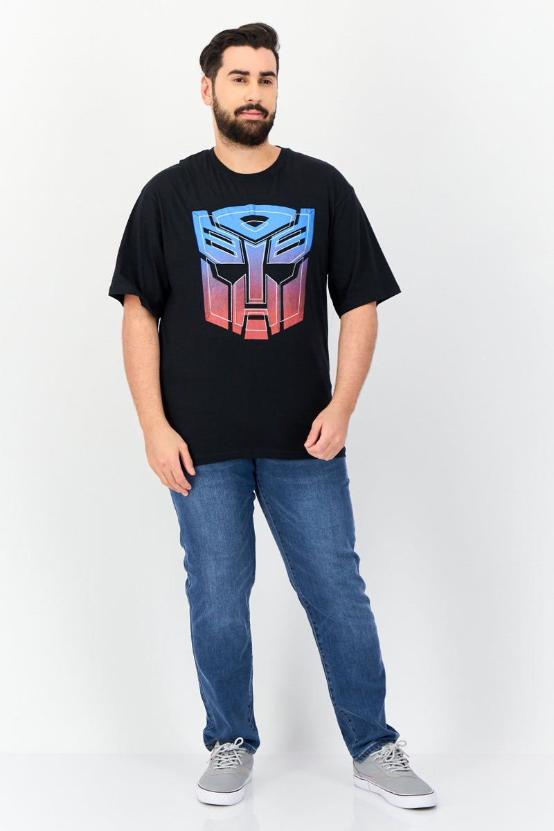 TRANSFORMERS Men Crew Neck Short Sleeves Graphic Print T-Shirt, Black - Image 2
